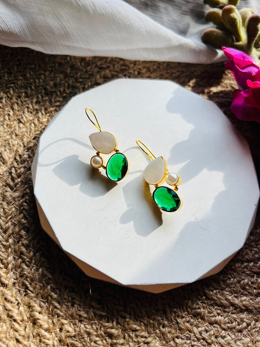 Mira Pearl Hoops - Earrings