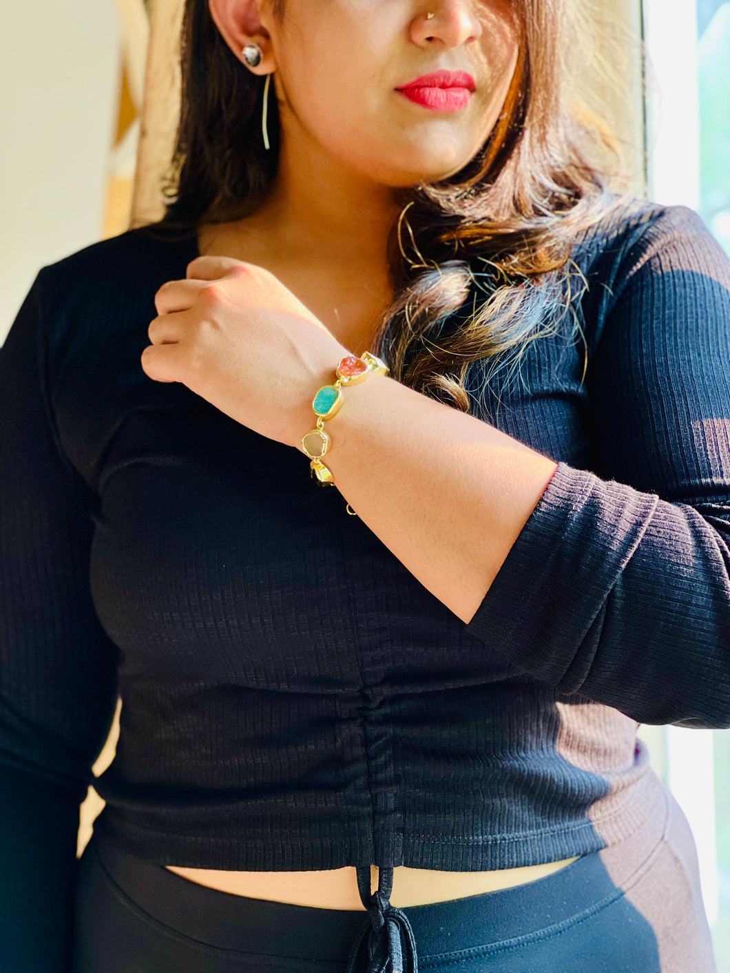 MULTICOLOUR NATURAL STONE BRACELET