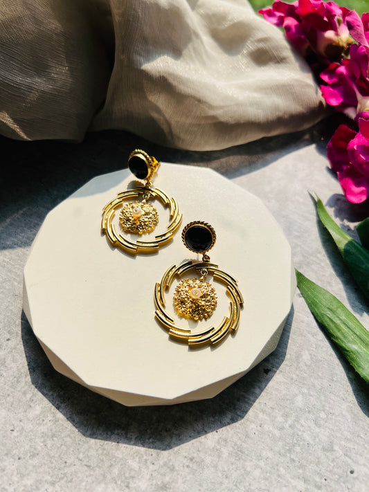 Midnight Halo Statement Earrings