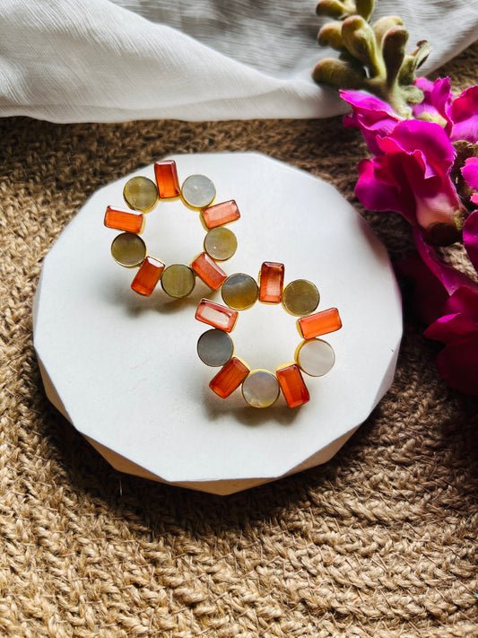 Aurea Circle Statement Studs - Earrings