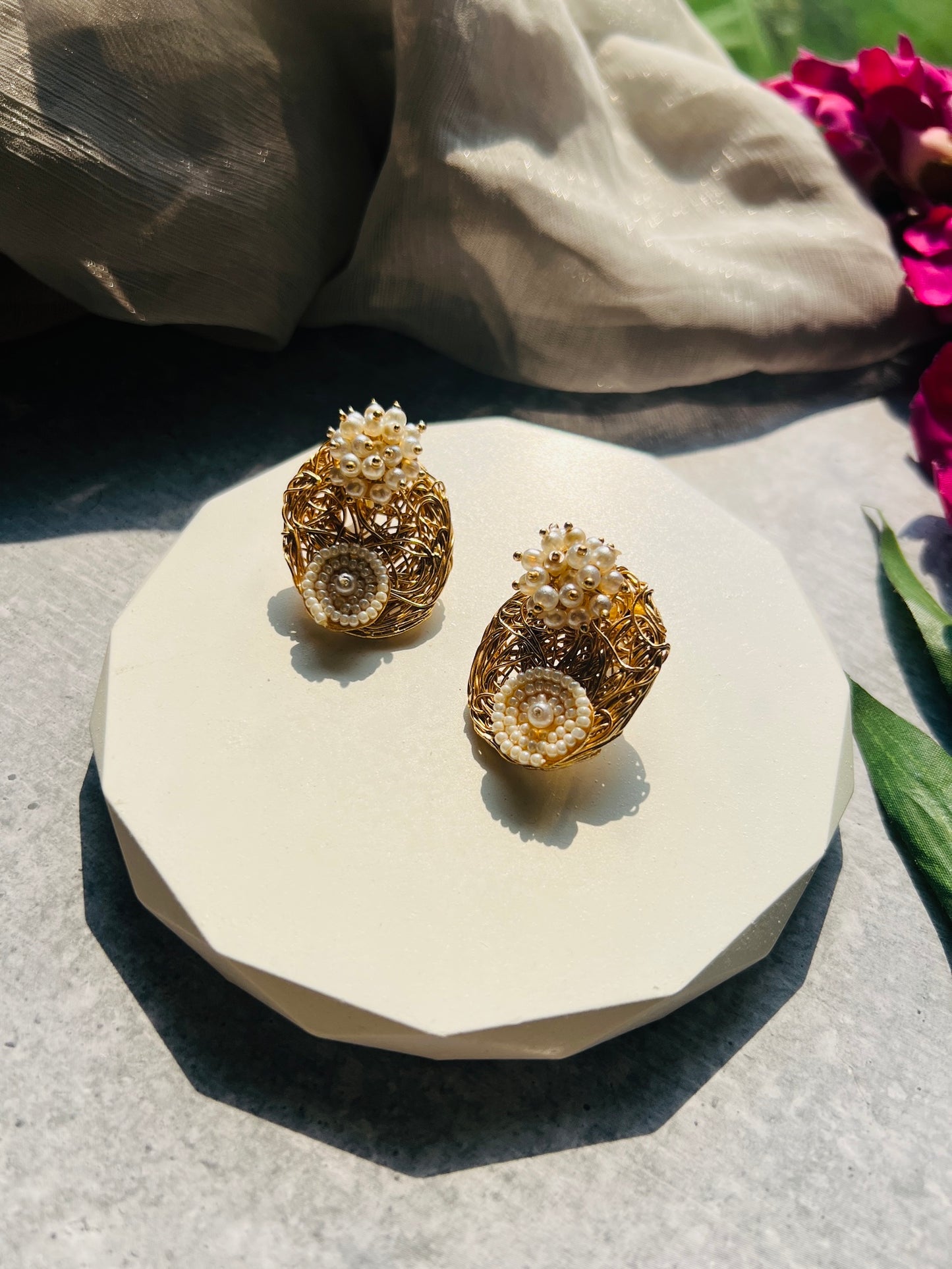 Royal Pearl Nest Studs