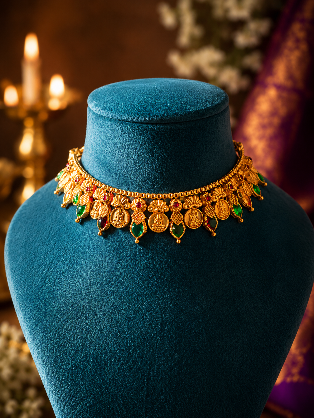 Lakshmi Mayil Kasu Choker