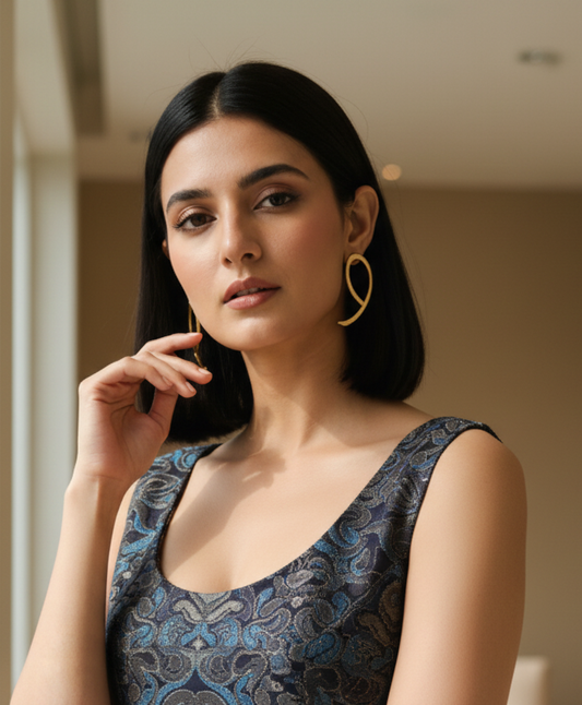 Nyra Hammered Gold Earrings