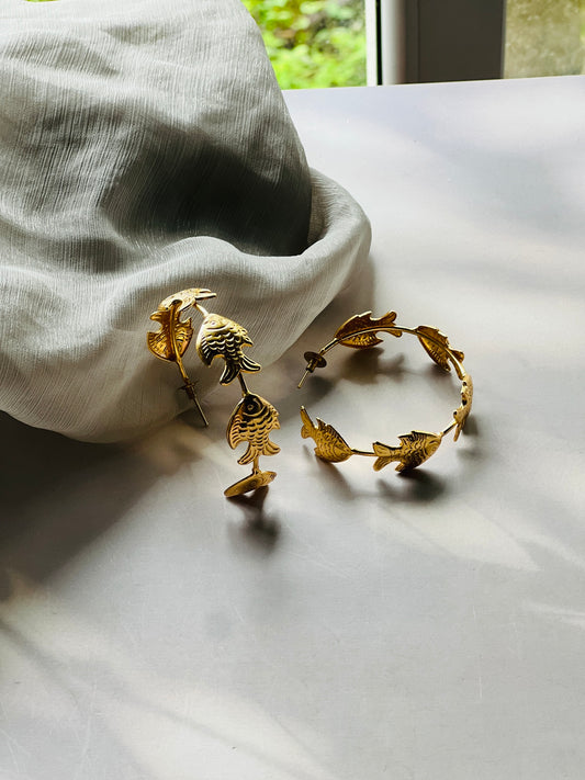 Golden Fish Bali Hoops