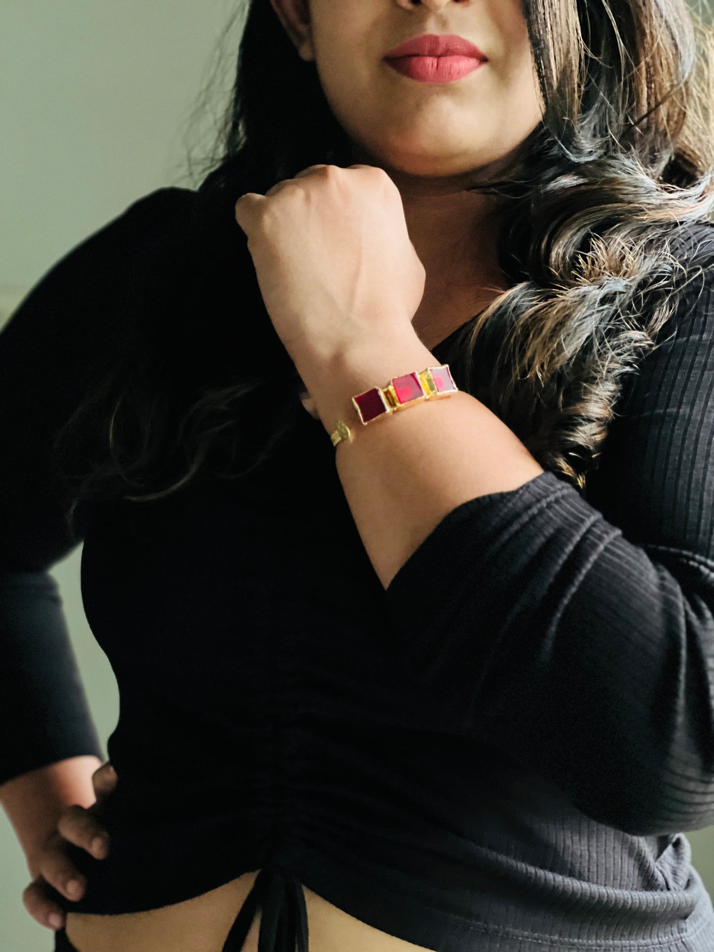 Aurora Trio Stone Bangle