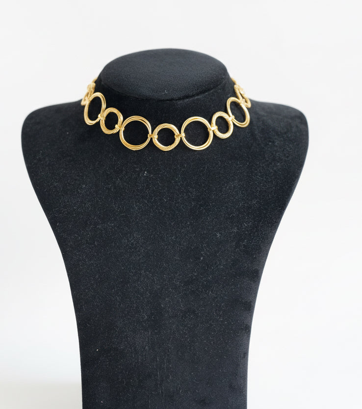Orbit Gold Circle Choker