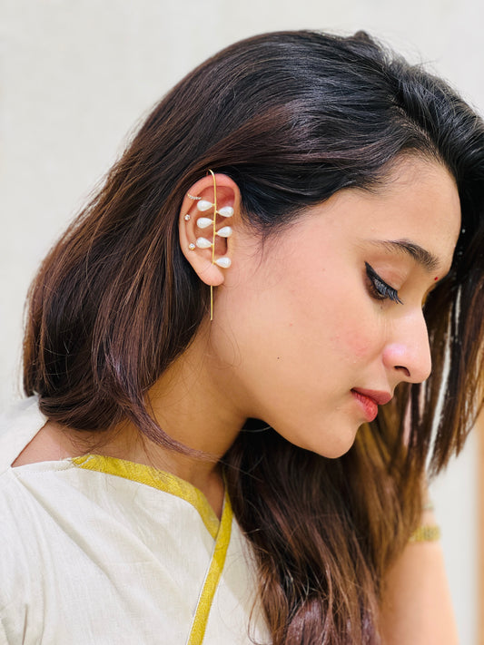 Pearl Needle Ear Cuffs(pair)