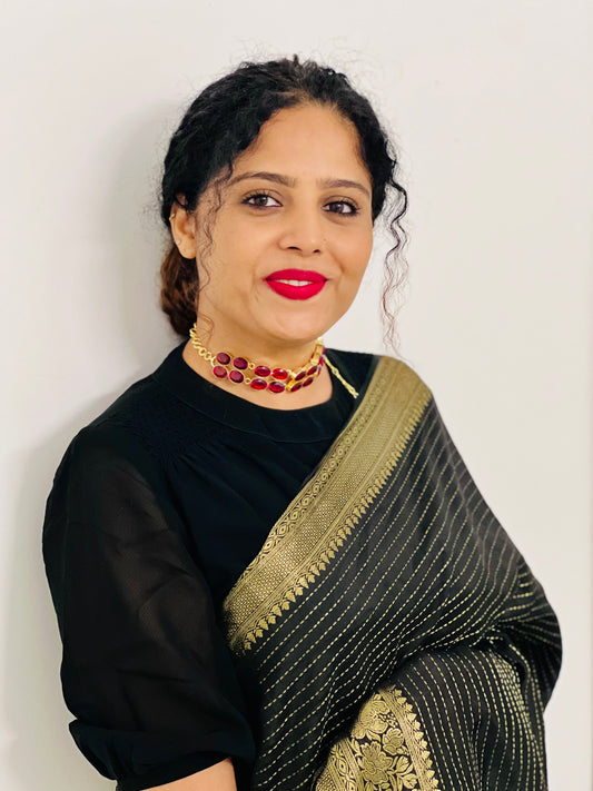 RAYANA CHERRY-RED STONE CHOKER - Neckpiece