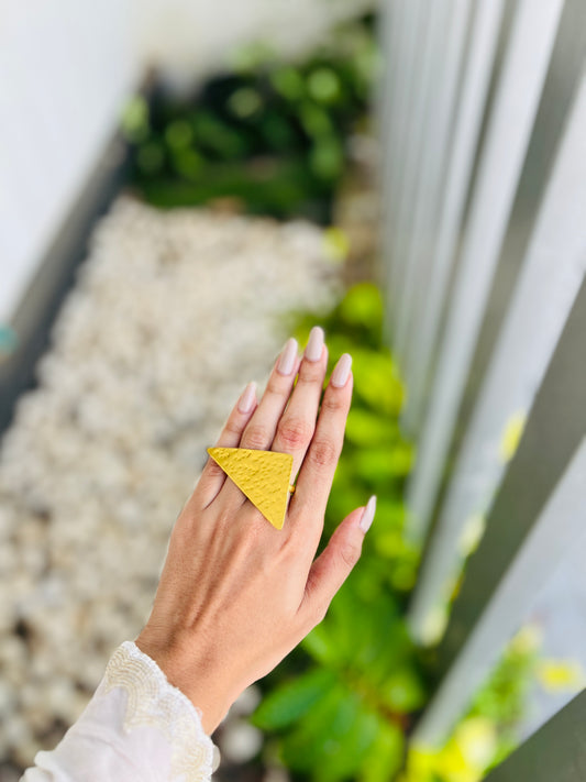 TRIANGLE FINGER RING - rings