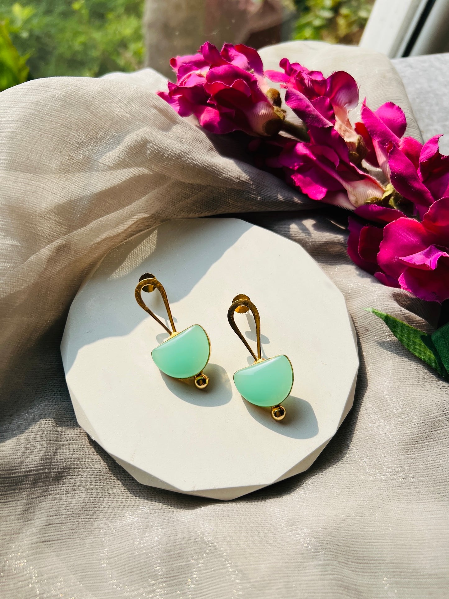 Celeste Drop Stone Earrings