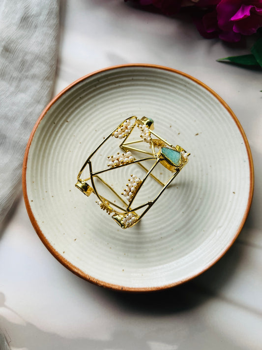 Ocean Bloom Statement Bangle - bangles