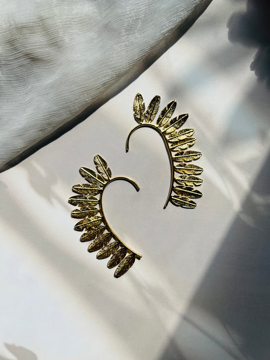 Vanya Leaf Ear Cuff - Earrings