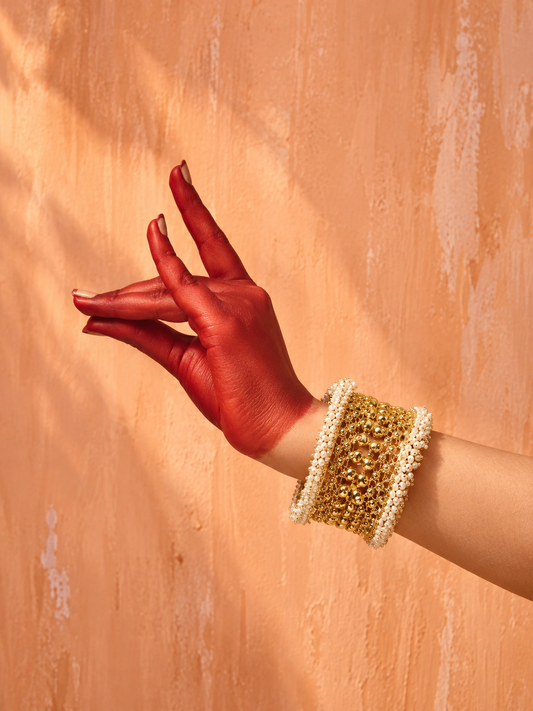 Swarna Pearl Mesh Cuff