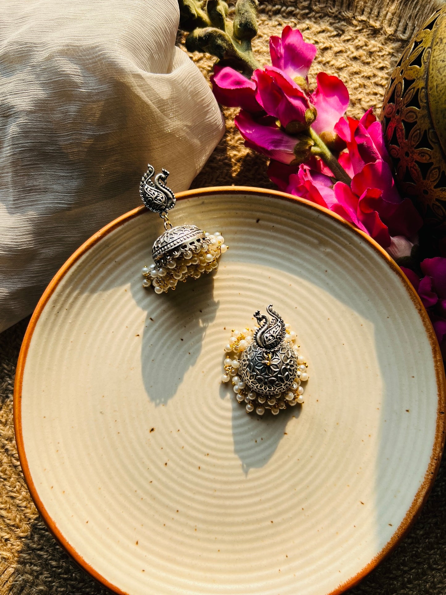 Mayuradhwani Jhumka - Earrings