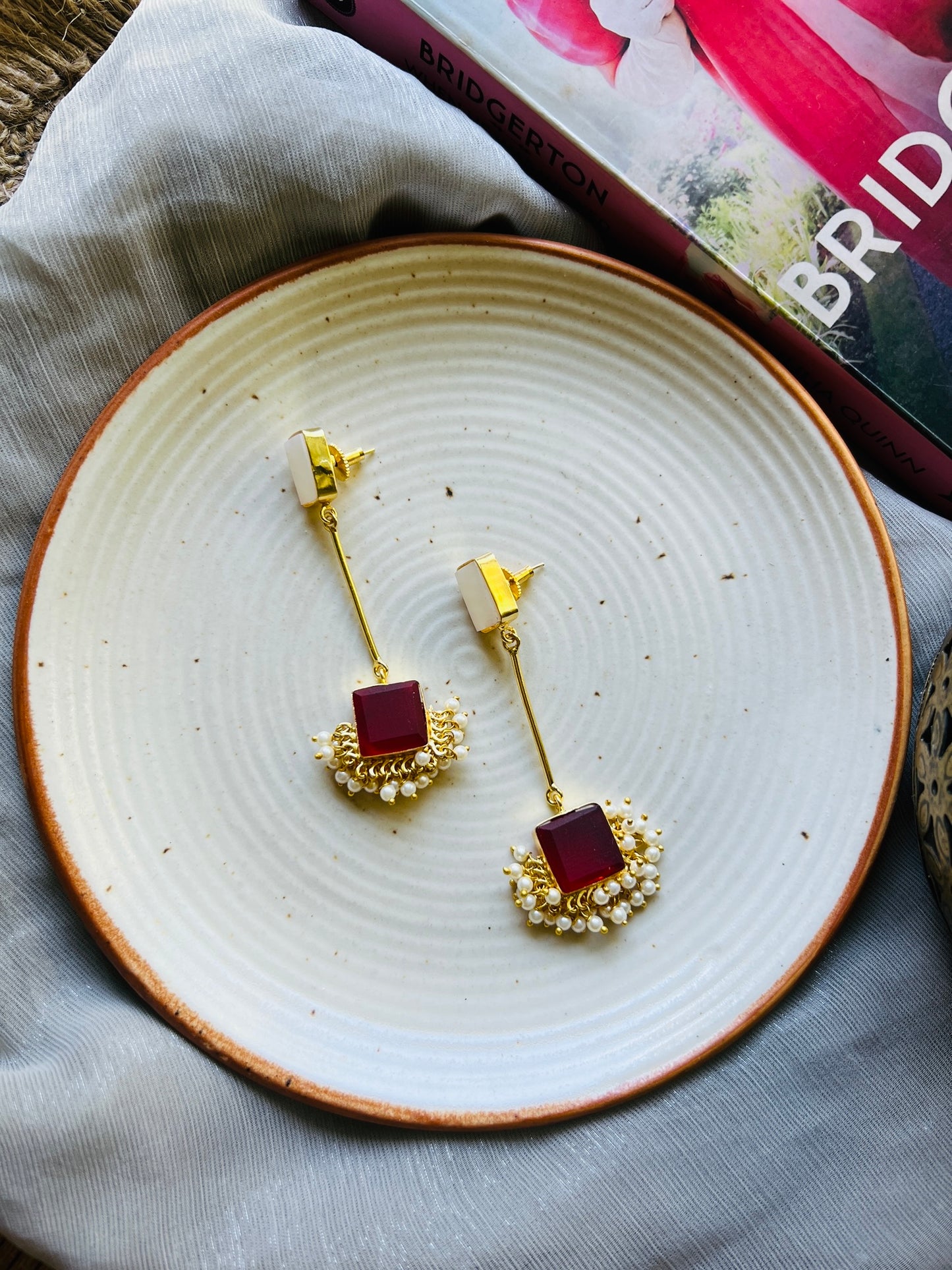 Celestia Pearl Cascade Earrings