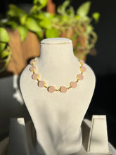 Load image into Gallery viewer, YURA PINK NATURAL STONE NECKPIECE WITH EARRINGS
