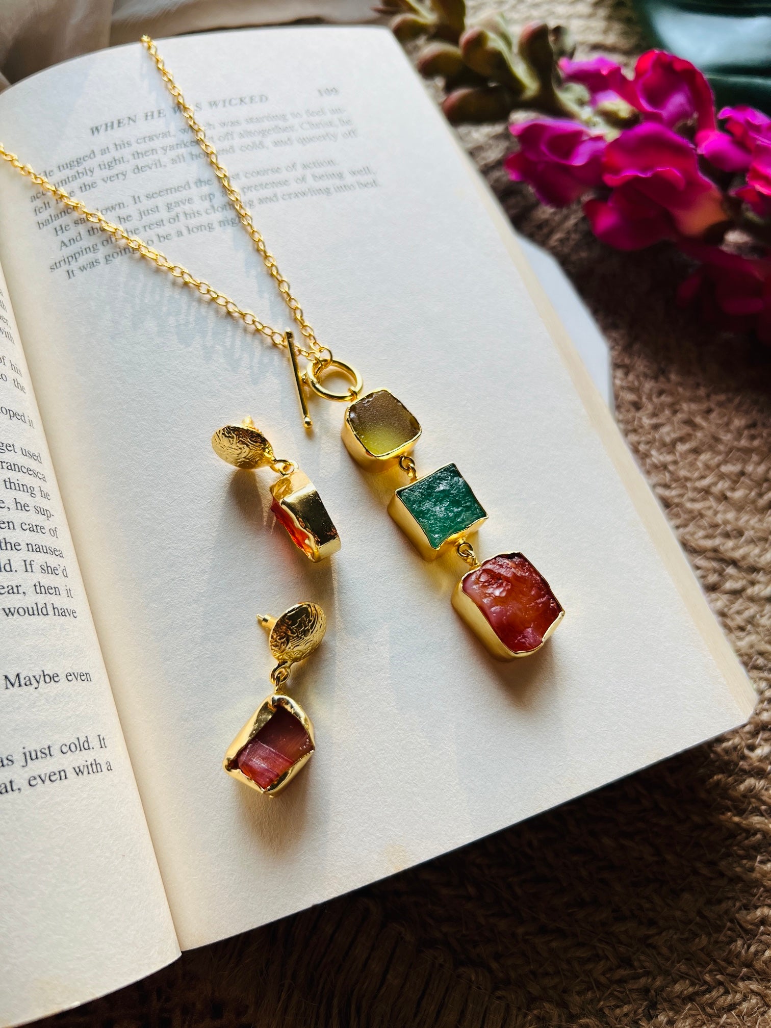 Blush Cascade Set - Neckpiece