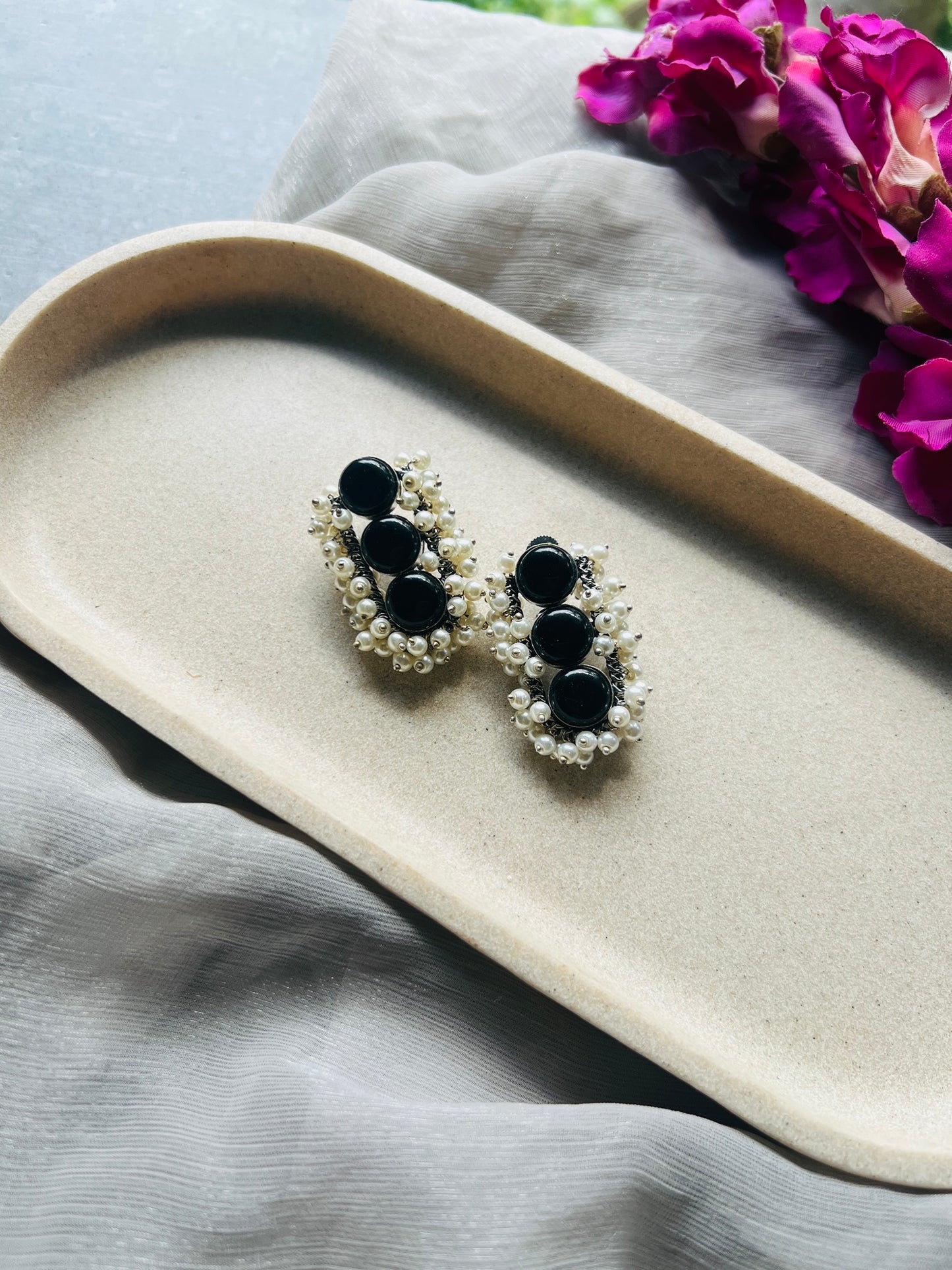 Moonmist Pearl Studs