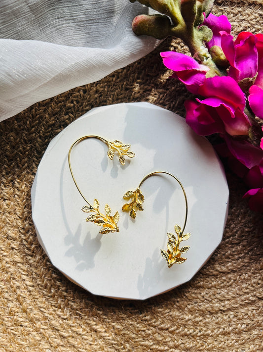 Elara Leaf Cuffs - Earrings