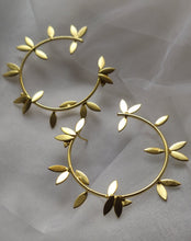 Load image into Gallery viewer, Blooming Leaf Hoops
