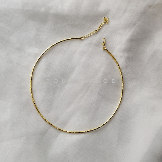 Textured Golden Hasli chain - Neckpiece