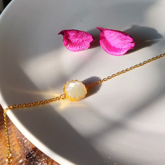 Single Stone Chain Bracelet - bangles